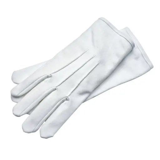 Weiße Herrenhandschuhe Baumwolle